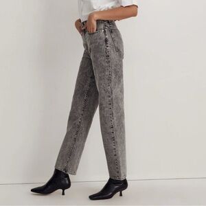 Madewell Acid Wash Gray Perfect Vintage Straight Jeans